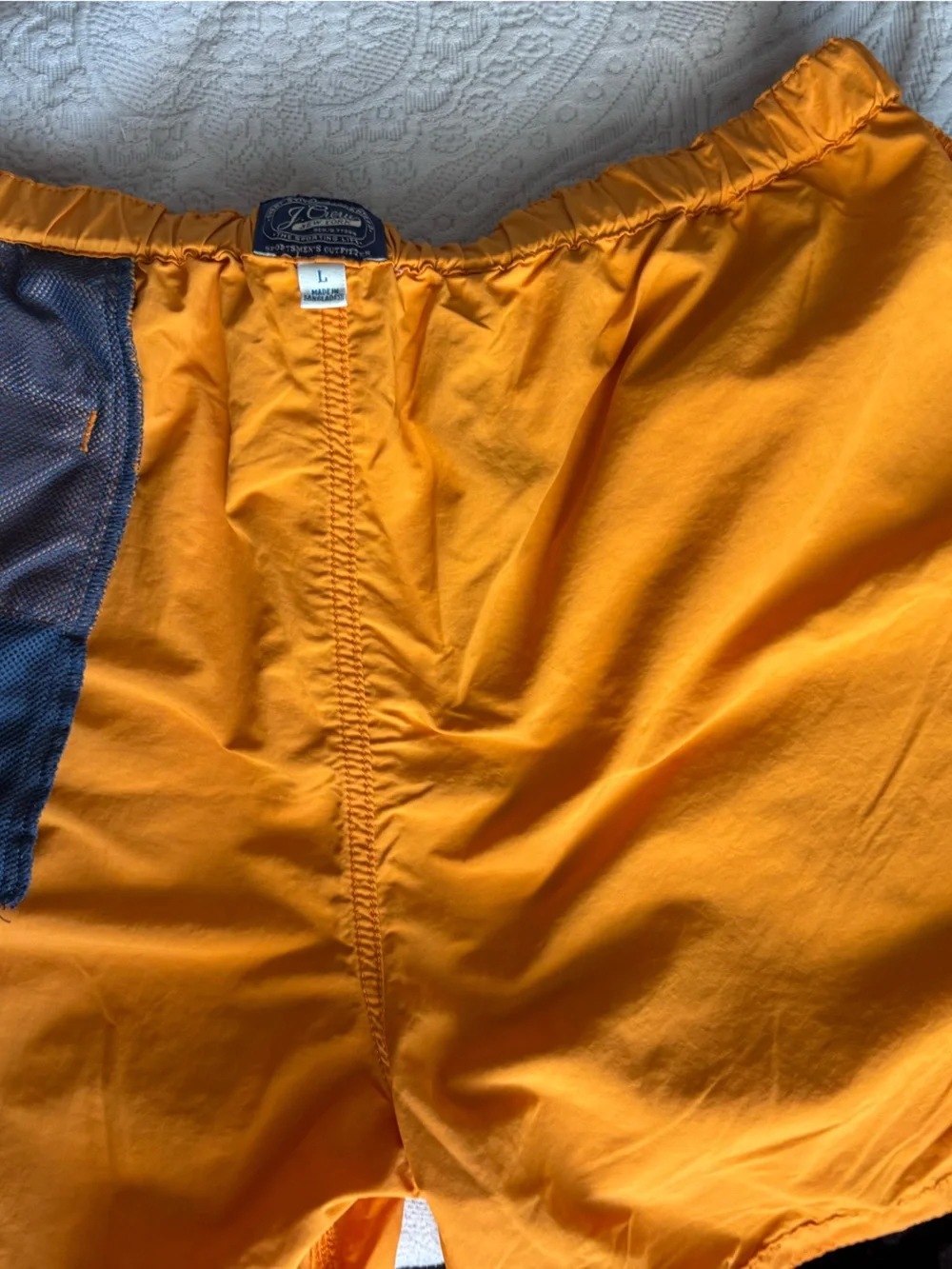 J. Crew Men's 6” Hiking Shorts - Orange with Black Belt